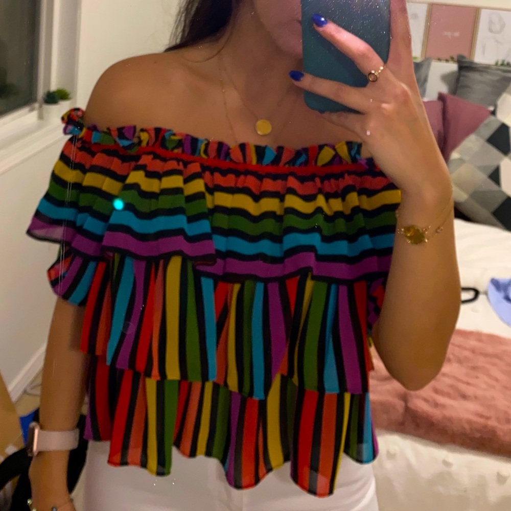 Multi color striped Wayf shirt